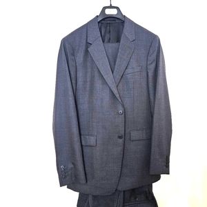 Theory Dark Grey,100% Wool Mens Suit